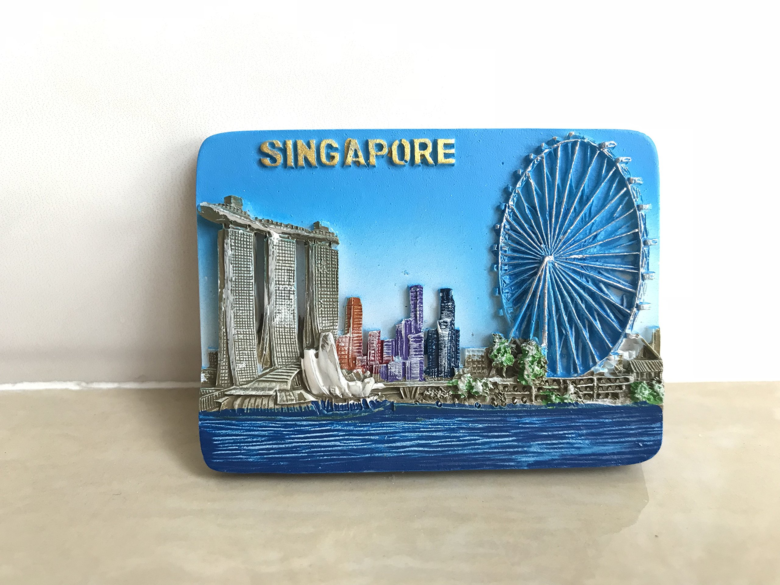 Magnete Frigorifero 3D Singapore - In Metallo, 7.5x6.5 Cm | Souvenir O Decorazione Per Casa - Foto 6