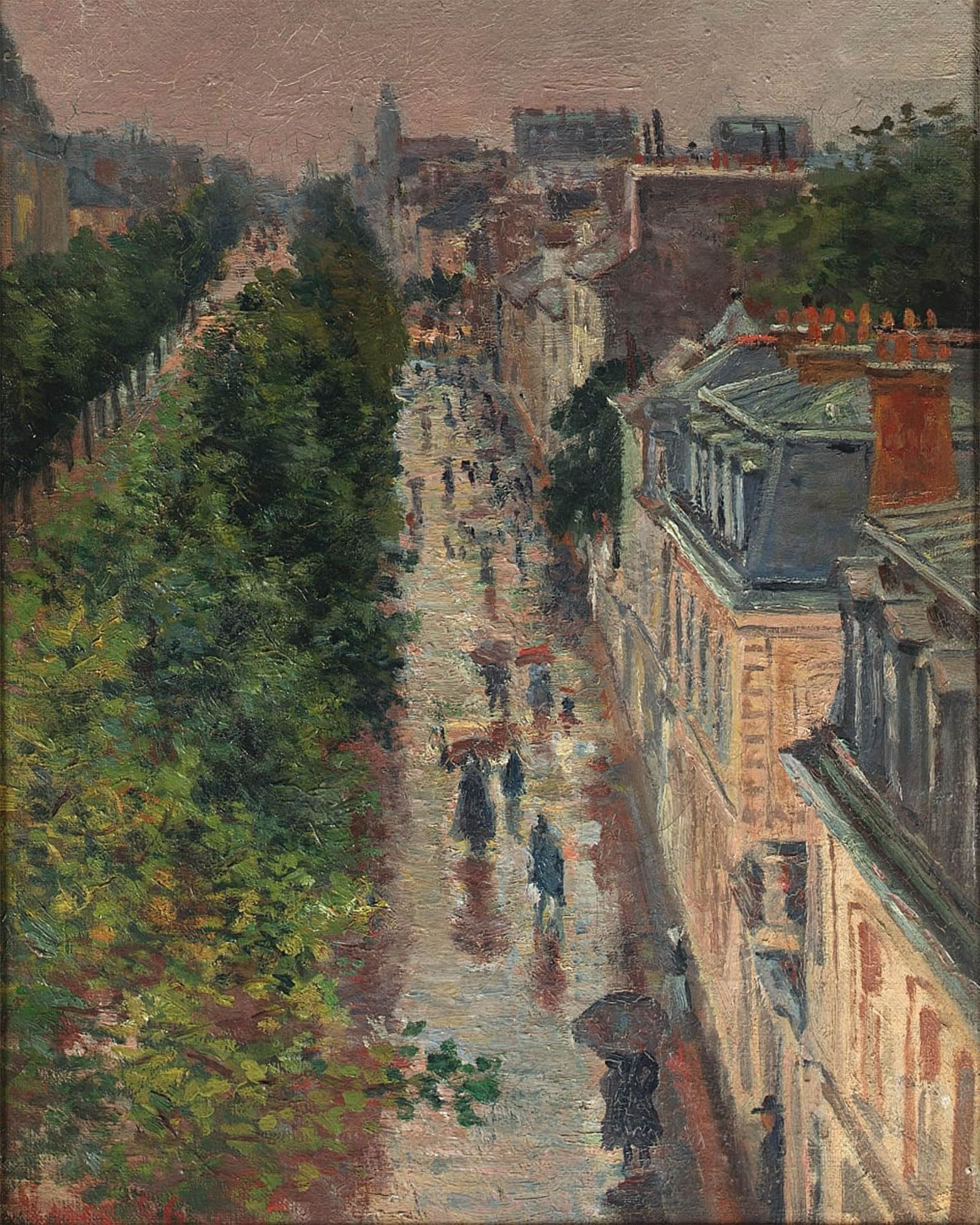 ARTXLXXBN Famous Painting Art Wall Decor Abstract Art Picture Street Scene in Paris by Maximilien Luce Animal Pictures for Home Decor 60x90cm