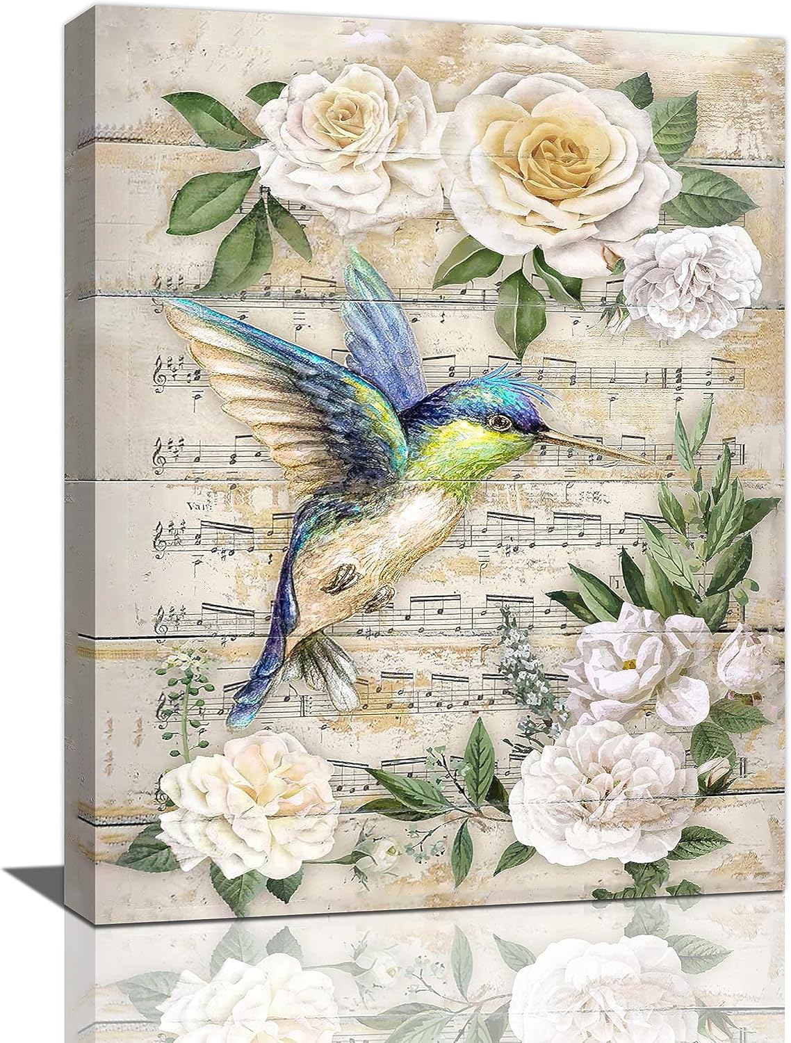 Amazon farmhouse hummingbird wall art country hummingbird flower