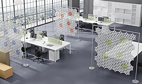 Miniatura 7 de Divisor de habitación colgante  12 piezas 3D DIY ahuecado hexagrama estrella fieltro fibra fibra fibra de poliéster panel de pantalla de alta