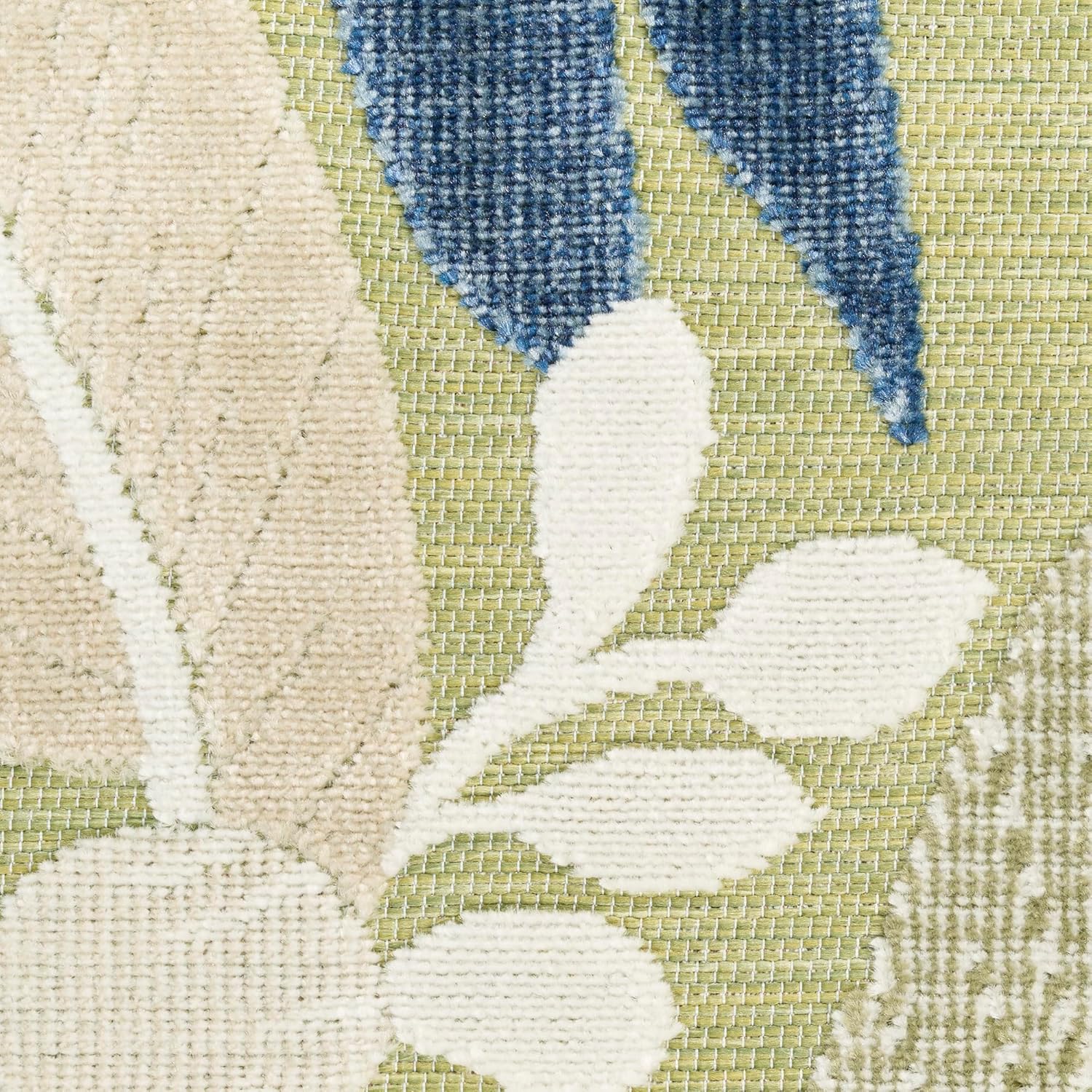 Nourison Home Suncoast Green Blue 9' x 12' Area Rug - Easy Clean, Non Shedding, Bed Room, Living Room, Dining Room, Kitchen (9' x 12')