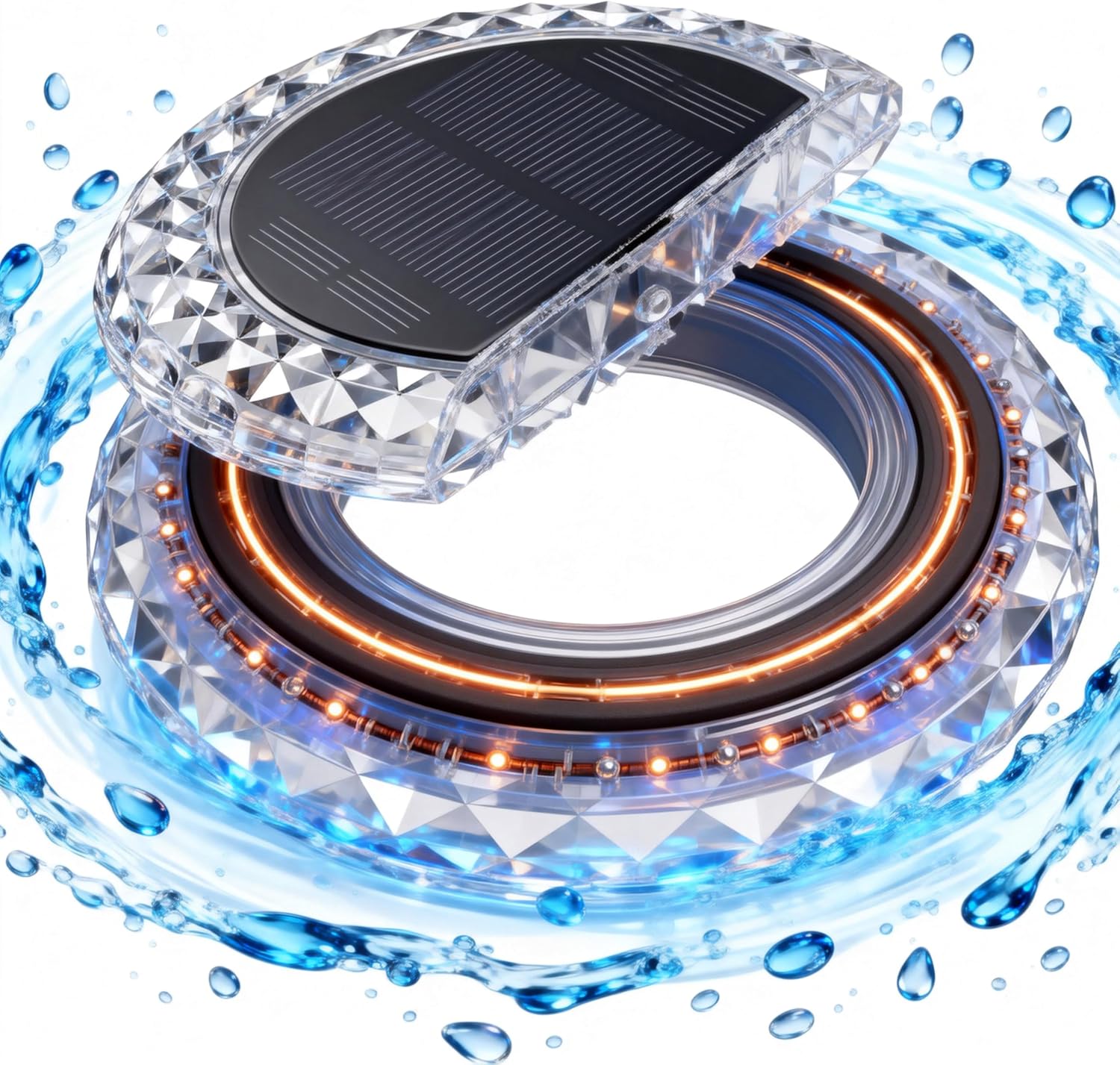 VIRIDI Solar Floating Pool Lights, RGB Color Changing Waterproof LED Lights, Super Bright Decorative Lights for Summer Pool Parties, BBQs, Backyard Patio, Garden & Wedding Party (6Pack)