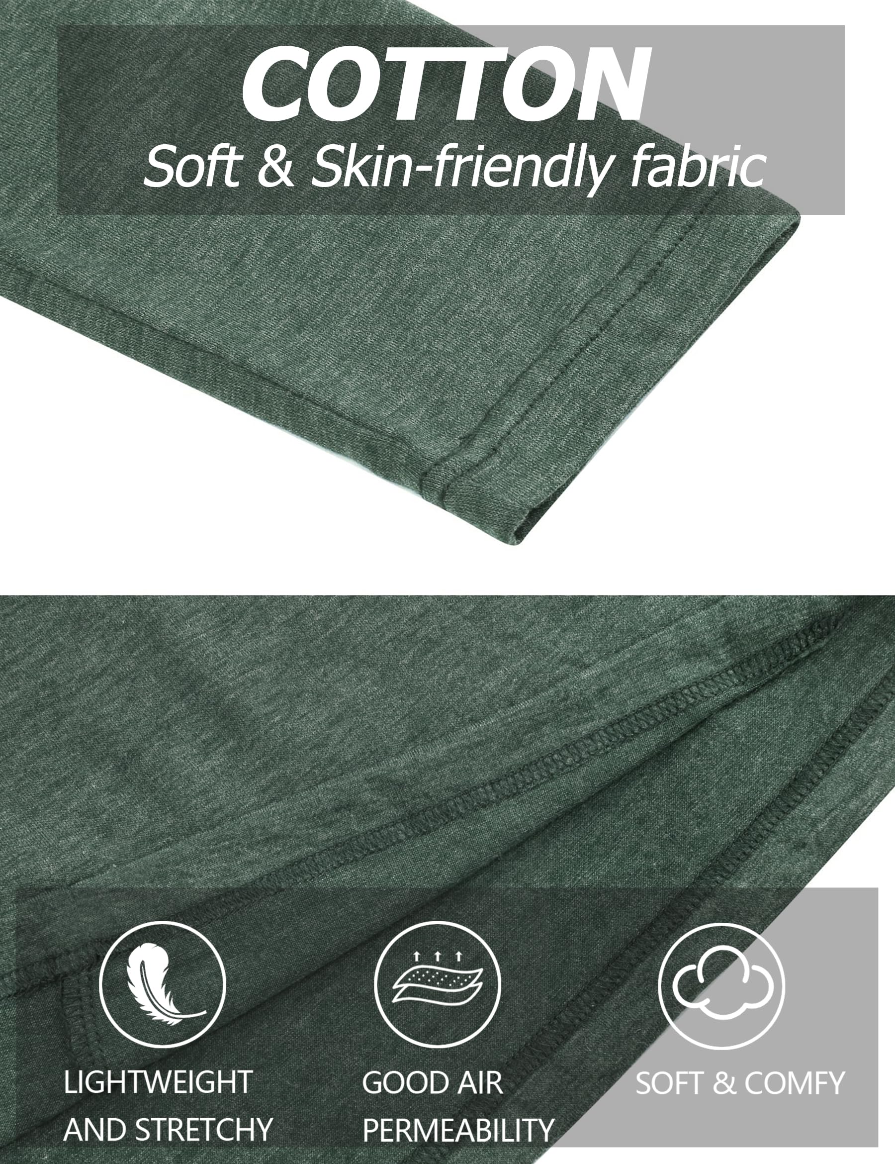 Sykooria Camicia da Notte Manica Lunga Donna a V Camice da Notte in Cotone Lungo Camicia da Notte Invernale con Tasche,Pigiama Comodo Ampio Tinta Unita Abbigliamentoda Casa S-3XL