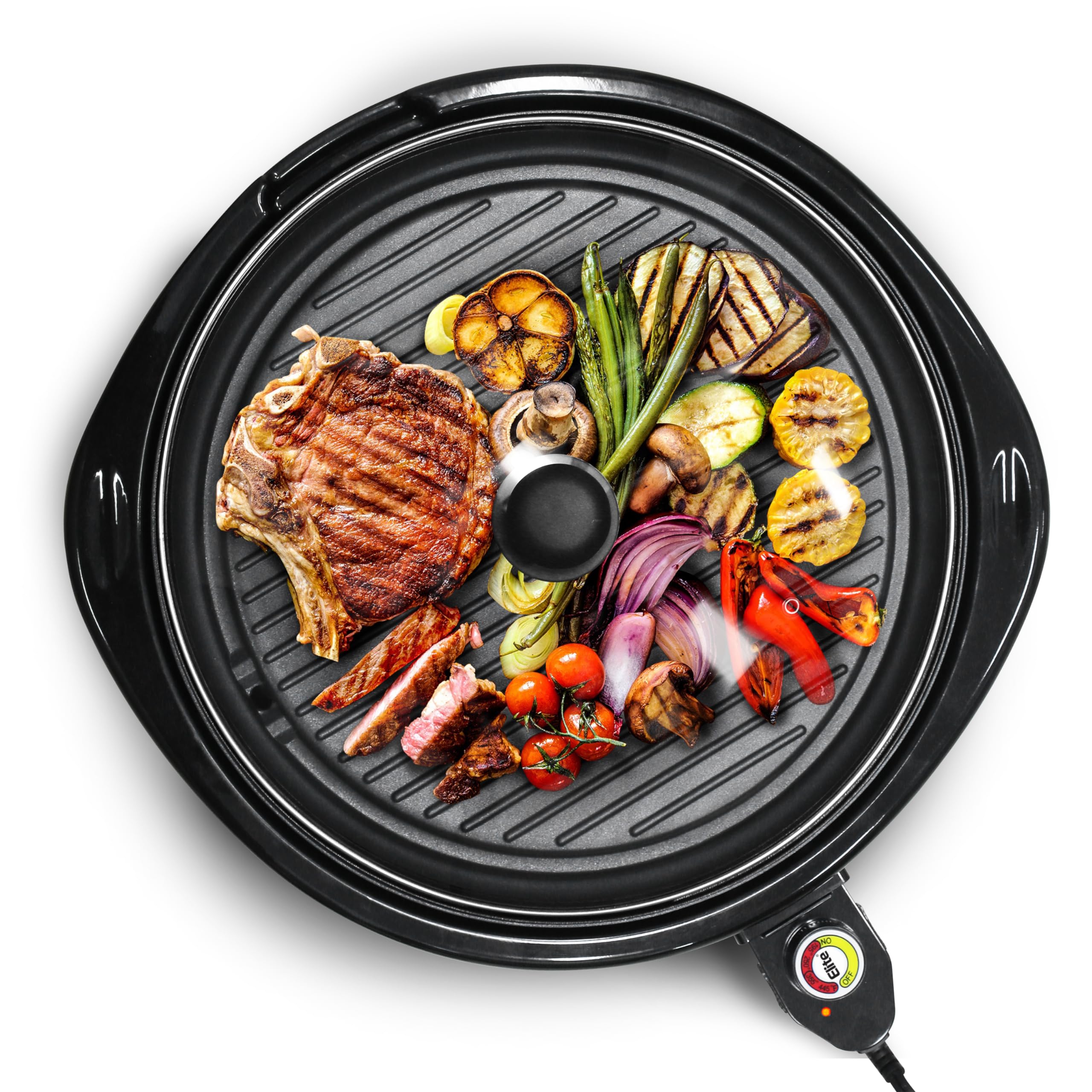 Elite Gourmet EMG-980BX Large Indoor Electric Round Nonstick Grill