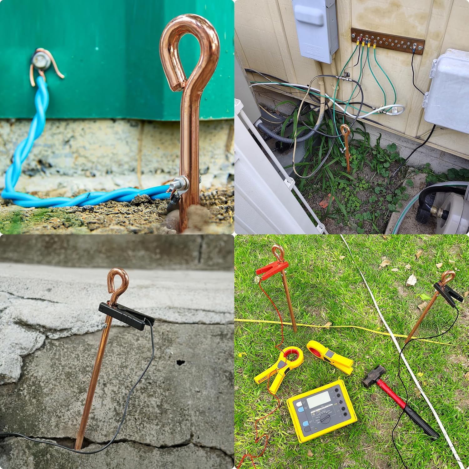 Electric Fence Wire Connect The Energizer and Electric Fence Charger Solar Fence Charger Solar Powered Electric Fence, Solar Electric Fence (3FT(Wire+Grounding Rod))