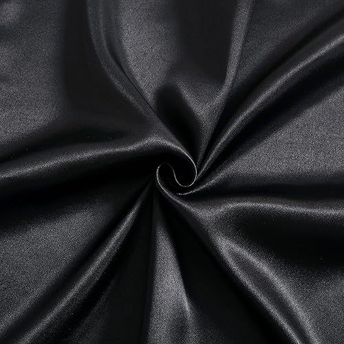 Miniatura 4 de Juego de sábanas de satén de 4 piezas, sábanas de satén suave y sedosas de tamaño matrimonial con 1 sábana bajera de bolsillo profundo, 1 sábana