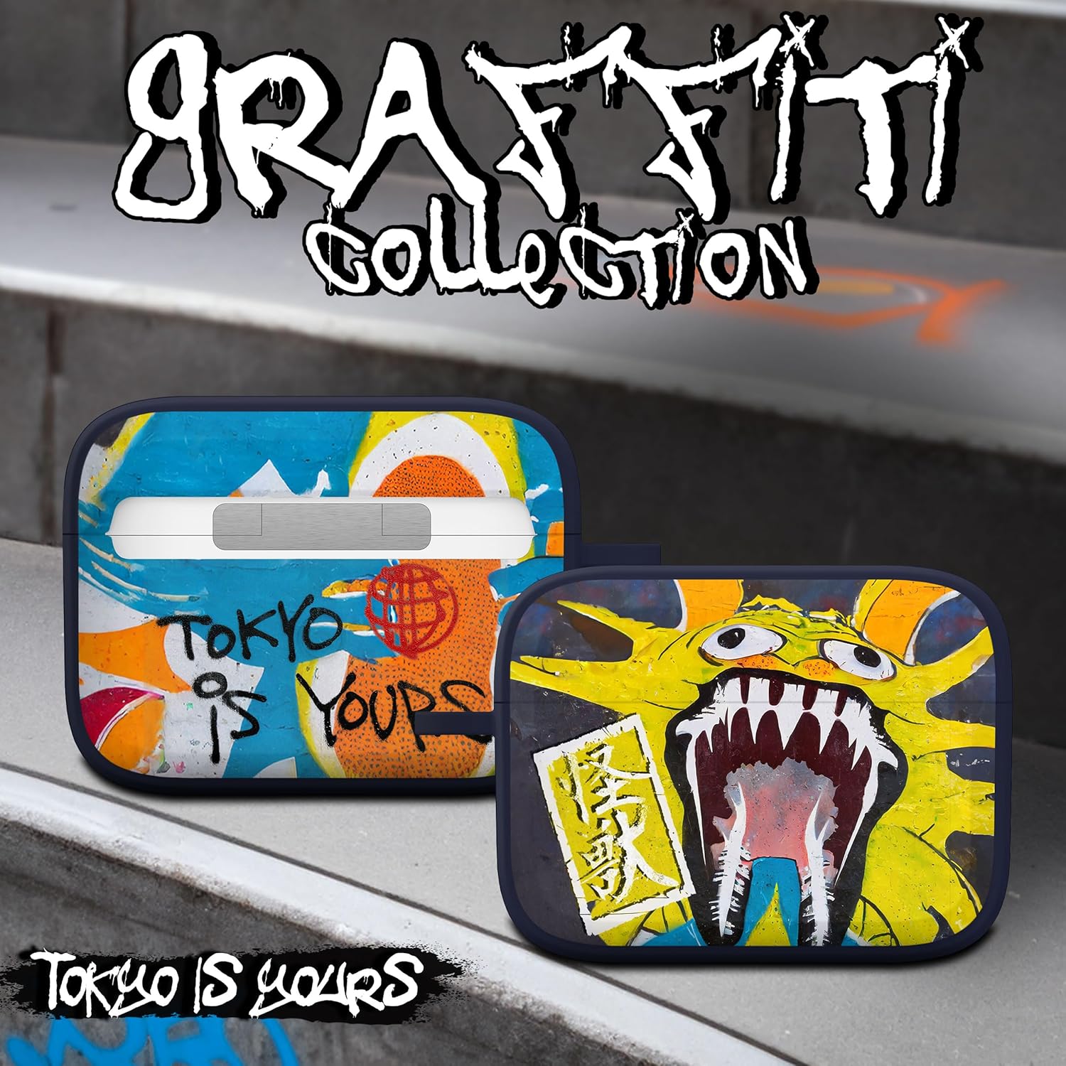 Affinity Bands Graffiti Collection HDX Case Cover Compatible with Apple AirPods Pro 1 & 2 (Tokyo is Yours)