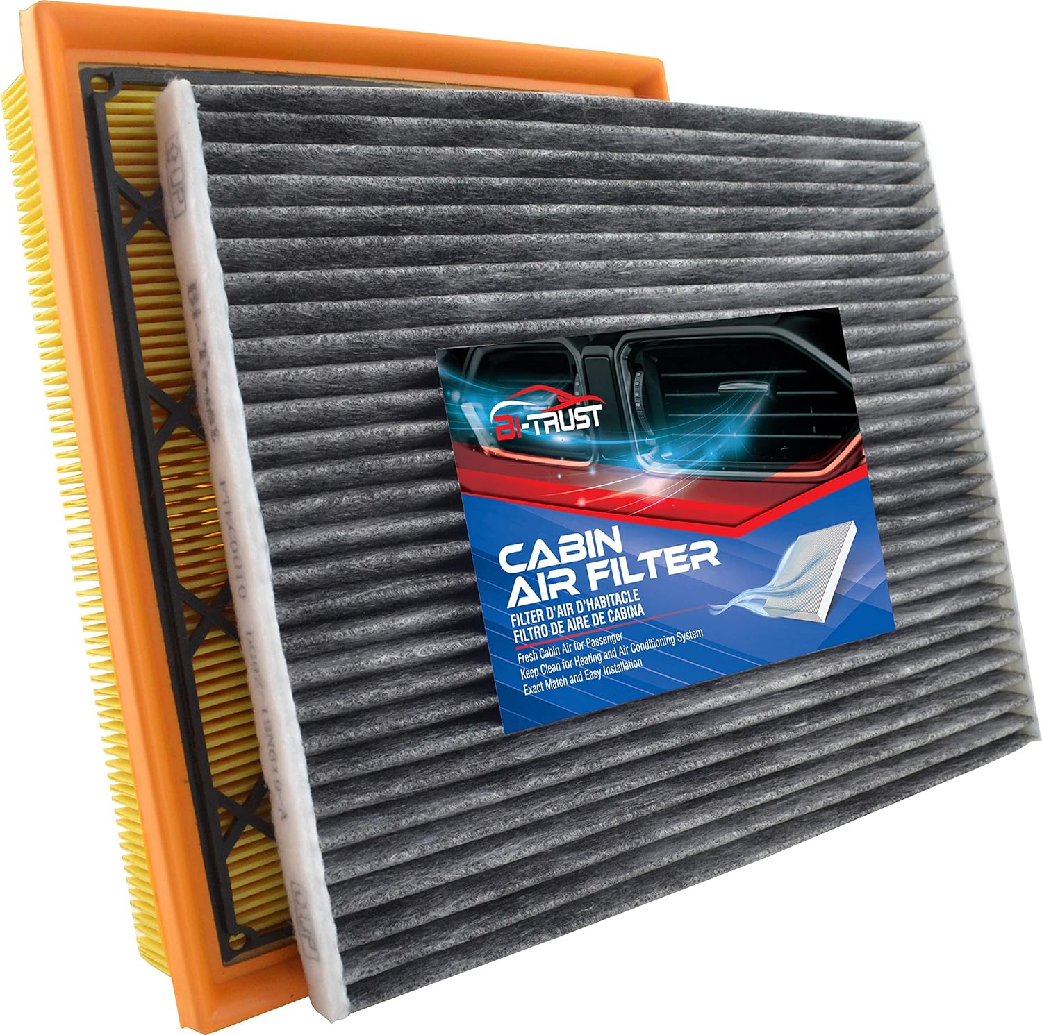 Engine Cabin Air Filter,Replacement for Ford Edge 2015-2021 Fusion 2013-2020 Lincoln Continental 2017-2020,2-Pack