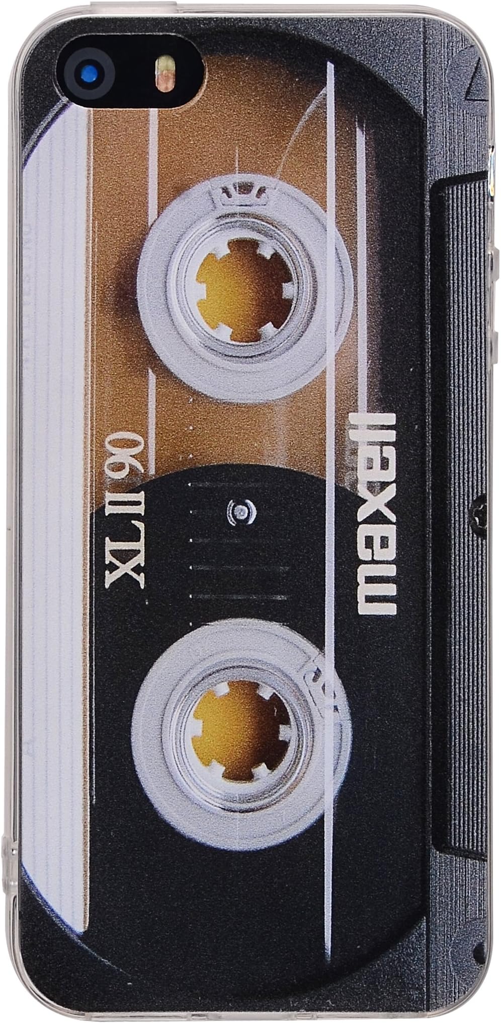 TNCY Bumper Soft TPU Music Cassette Tape Retro 80’s Type Amazing Back Cover Phone Case Compatible with iPhone 5 5s SE(2016)