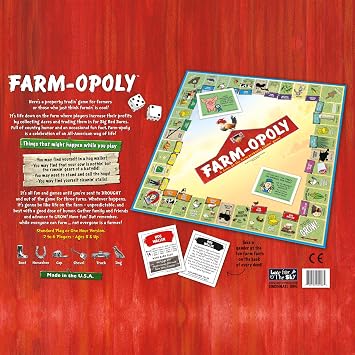 Late for the Sky Farm-Opoly - Family Board Game for Kids and Adults