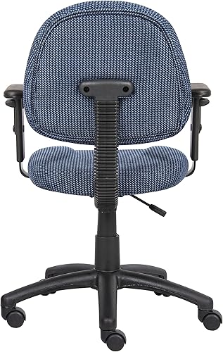 Miniatura 8 de Silla sin apoya brazos para una postura perfecta, tela deluxe, color azul, de Boss Office Products , Tela, Azul