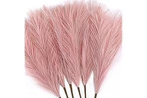 6 PCS Dusty Pink Decor Faux Pampas Grass Arrangement