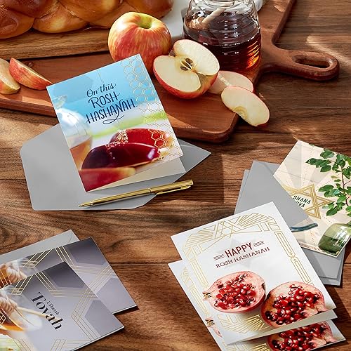 Miniatura 2 de Hallmark Tree of Life Rosh Hashanah - Surtido de tarjetas, Shana Tova (16 tarjetas con sobres)