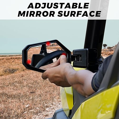Miniatura 4 de Espejos retrovisores laterales para Can Am Maverick Trail Sport Commander 18-23, espejos laterales plegables ajustables de alta calidad para Can-Am