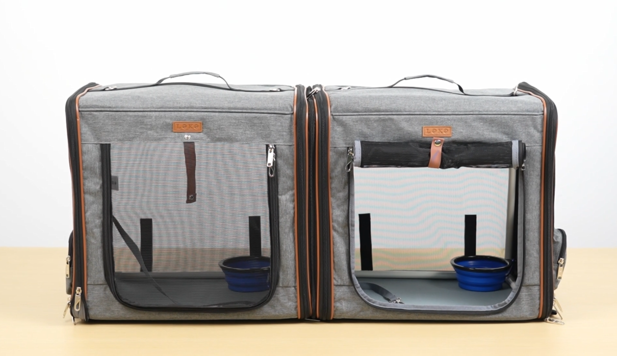 【猫】2 Amazon.com : Lekereise Large Cat Carrier for 2 Cats, 2-in-1 Cat