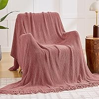 Vista 263 de inhand Knitted Throw Blankets for Couch and Bed, Soft Cozy Knit Blanket with Tassel, Black Lightweight Decorative Blankets and Throws, Farmhouse