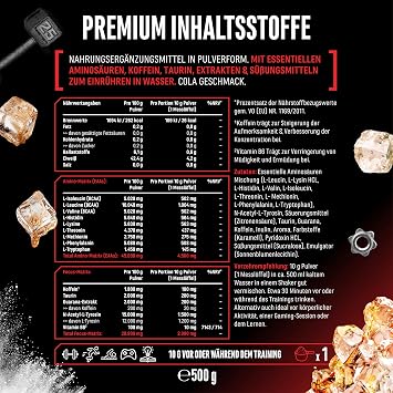 Gen German Elite Nutrition EAA Energy Mix - 500 g - Amino & Focus Matrix