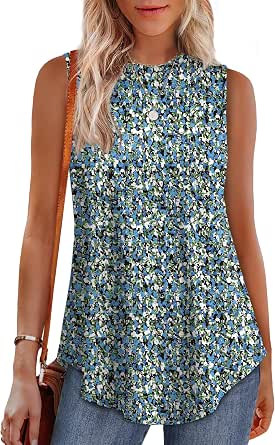 High Neck Tank Tops for Women Loose Fit Sleeveless Summer Tops