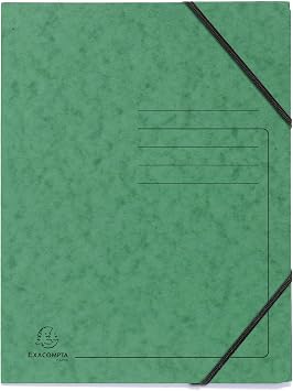 Exacompta 25 chemises élastiques vert A4 24x32 cm