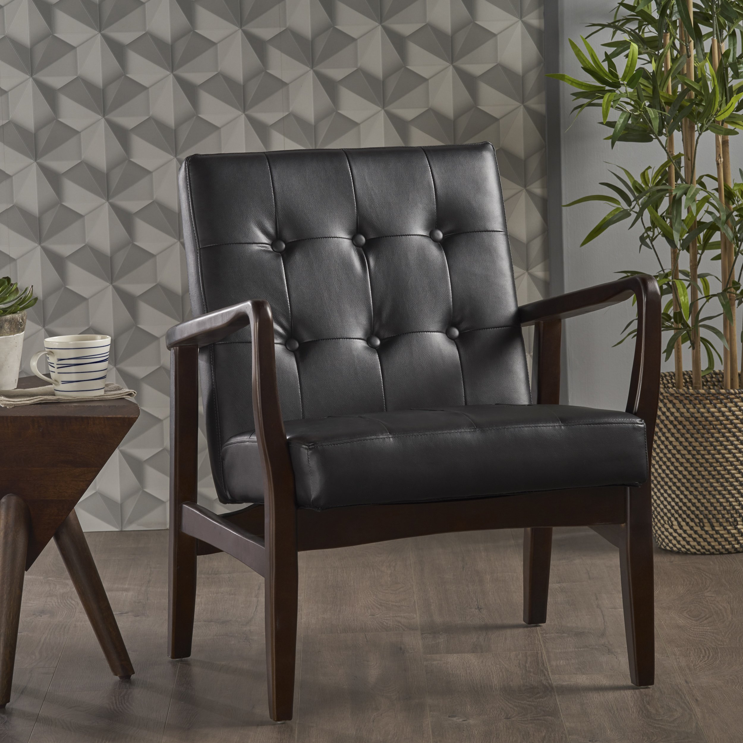 Black Leather Accent Chairs All Chairs