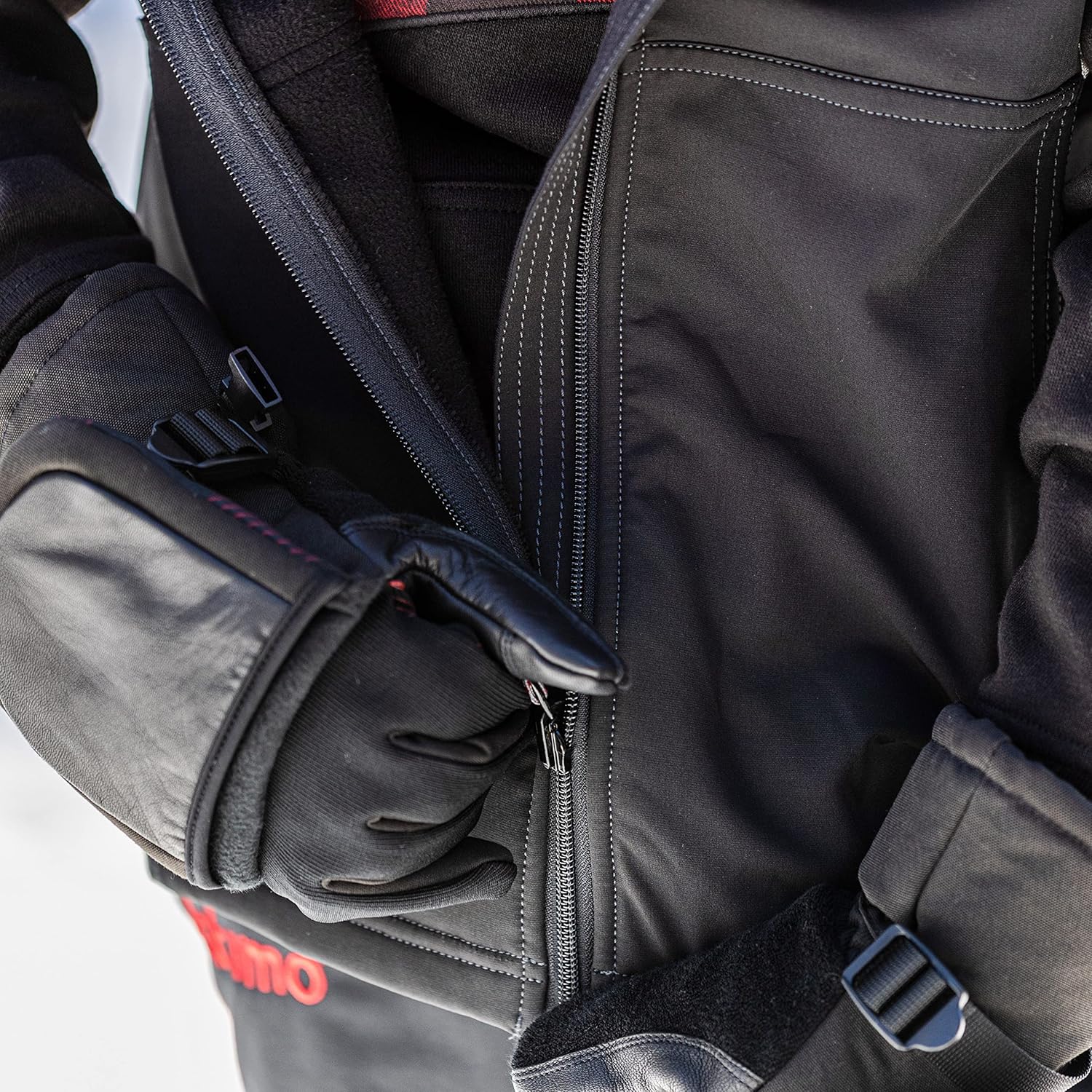 Eskimo Buffalo Plaid Glomitt, Insulated Ice Fishing Gloves, 210 Denier Fabric, Unisex, Black Ice/Plaid, 39341 - Image 4