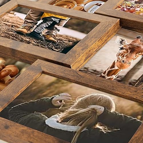 Vista 7 de J.M.Deco Marco de collage de fotos de 12 aperturas para decoración de pared, marco de collage de fotos de 4 x 6 pulgadas para galería, ideal