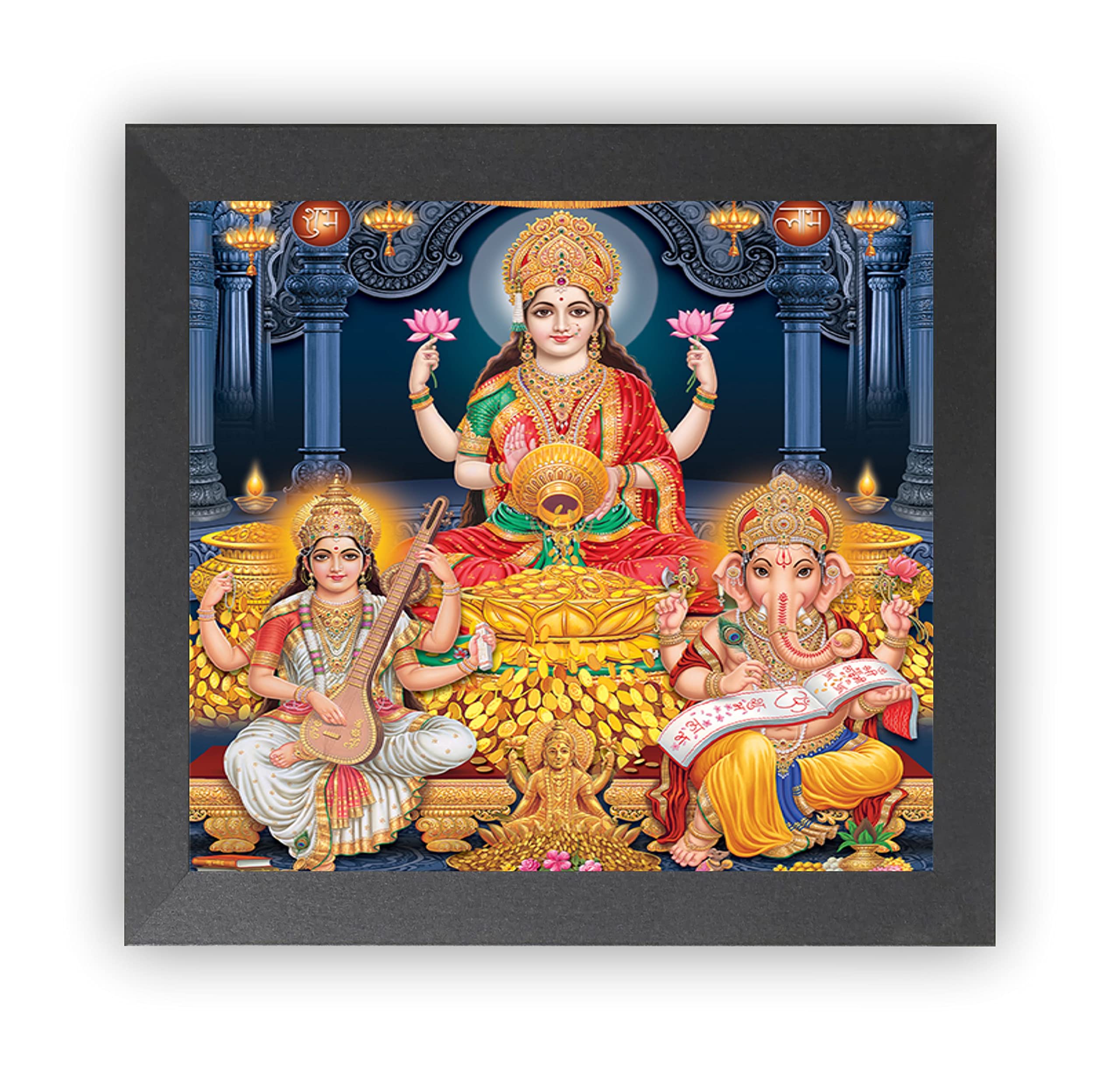 Buy Lord Shree Gods Lakshmi MATA Ganesh HD Photo Frame, GaneshLAXMIJI