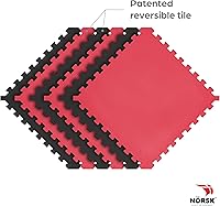 Vista 19 de Norsk Alfombrillas de ejercicio reversibles de doble cara de 1/2 pulgada de espuma para gimnasio en casa, azulejos de espuma EVA entrelazados