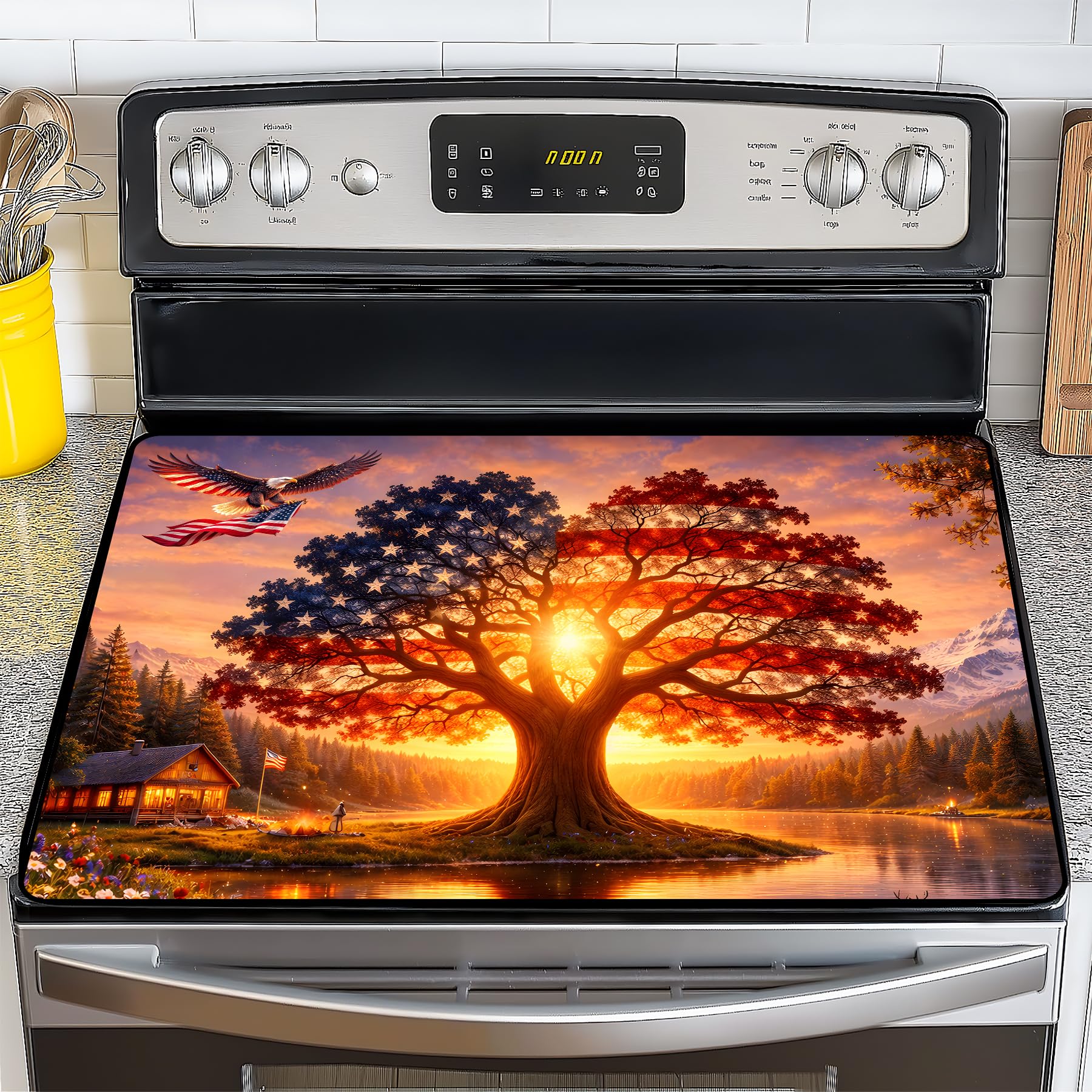 Stove Top Covers for Electric Stove, Glass Stove Top Cover 28.5x20.5 in