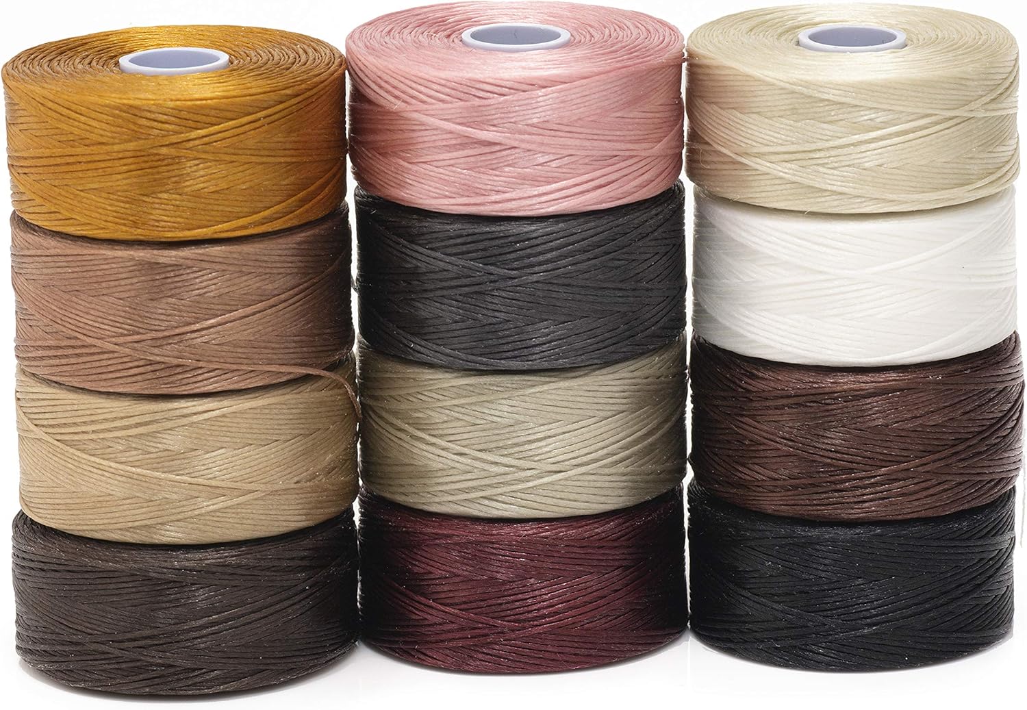 Beadsmith S-Lon Beadworking Cord Multipack with 12 Spools (Mix 1)