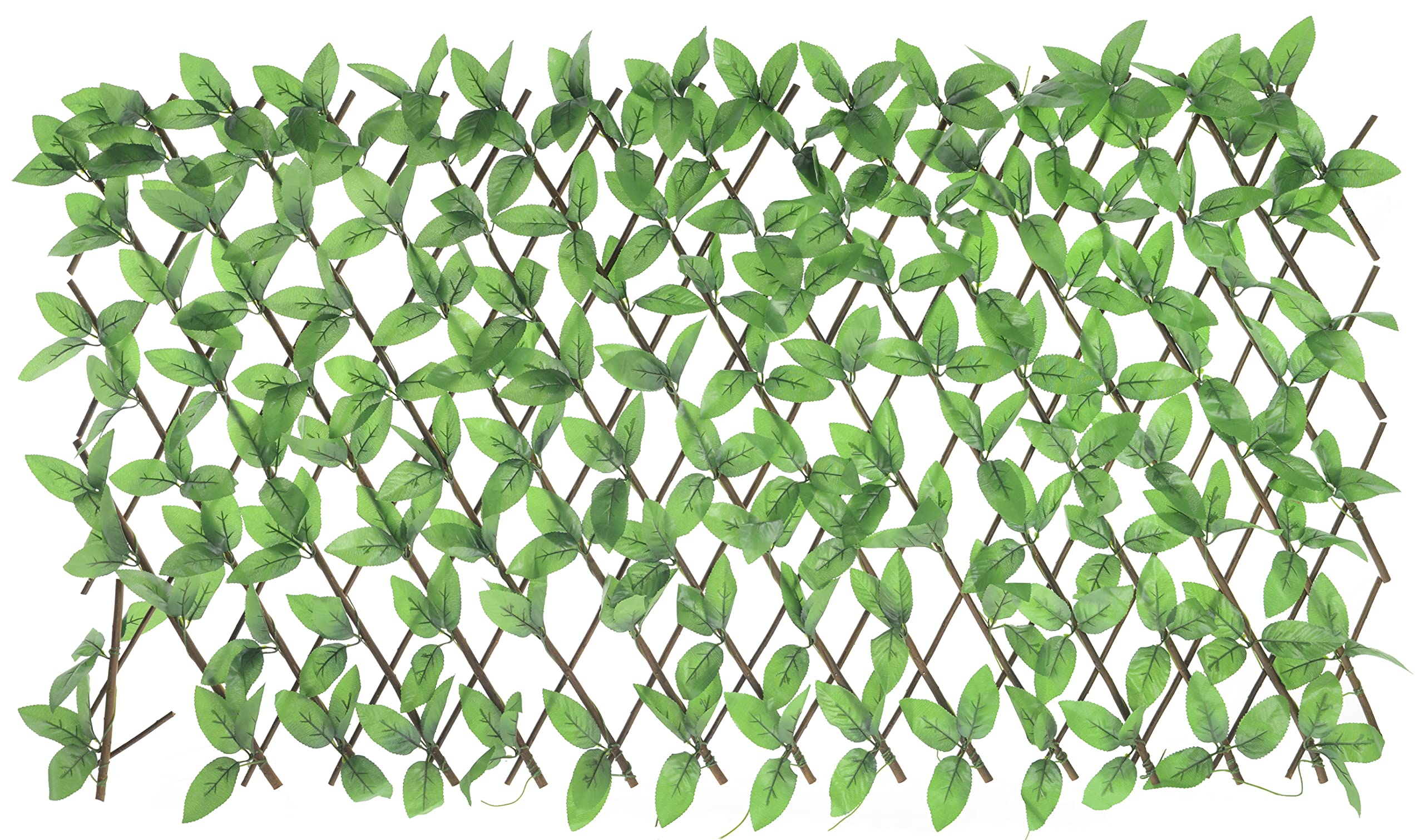 HERSIG - Celosia Extensible - Celosias para Terraza Exterior con Hojas Claras Decorativas (90x180cm) - Celosia Terraza - Decoracion Jardin Exterior - Celosias Decorativas Resistentes