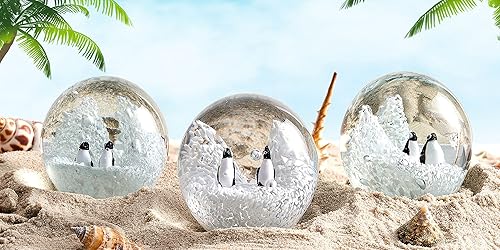 Miniatura 5 de EUSTUMA Bola de figuras de peces de coral de vidrio,Bola de vidrio pisapapapeles,Adorno de planta marina para acuario de peces,Colección de plantas