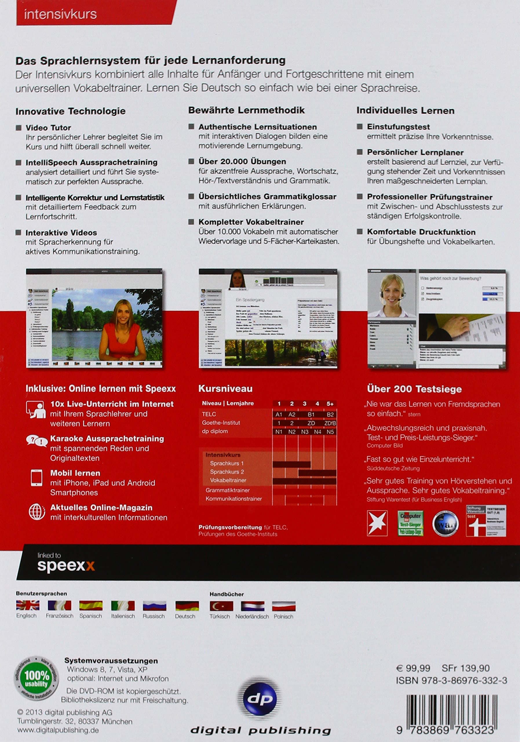 intensivkurs deutsch: das sprachlernsystem für jede lernanforderung / Paket (Deutsch): Das Sprachlernsystem für jede Anforderung. Video Tutor + ... Spanisch, Italienisch, Deutsch, Russisch