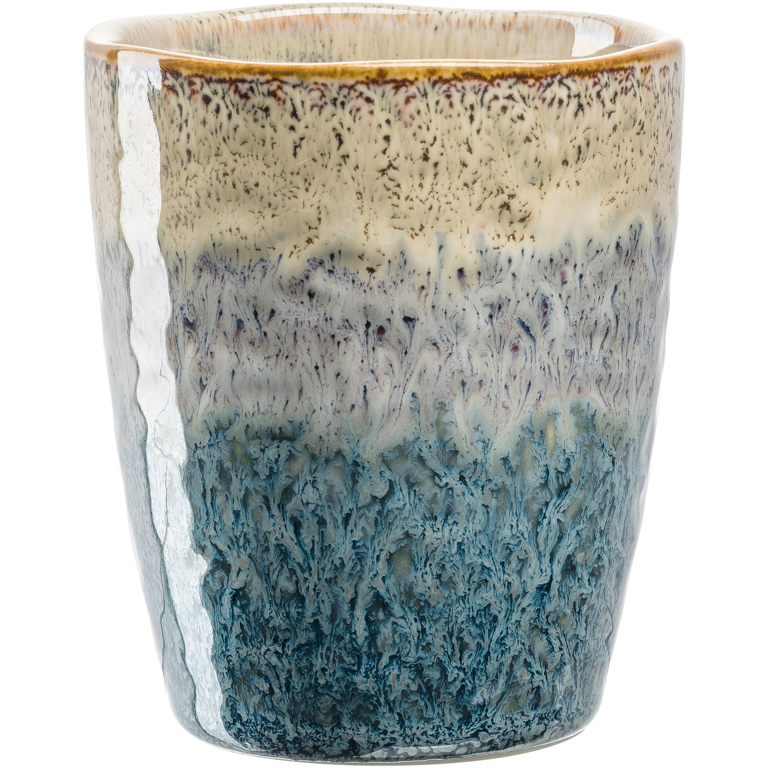 LEONARDO HOME Matera 4-częściowy zestaw kubków – duże kubki ceramiczne – pojemność 300 ml – ręczne wykonanie – nadają się do kuchenki mikrofalowej, nadają się do mycia w zmywarce – zestaw 4 szt. w
