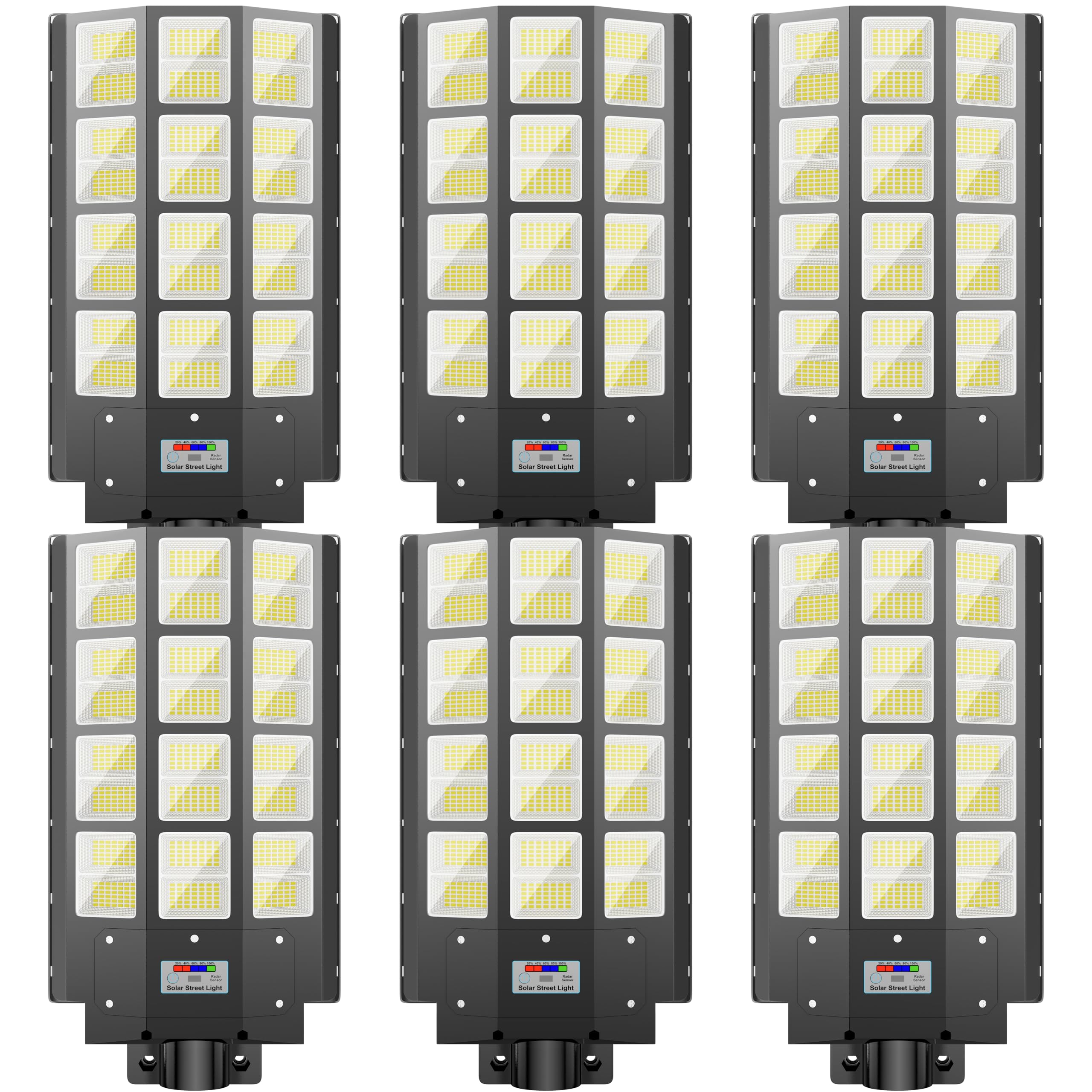 XMPTYN Solar Street Light 8000W, Solar Street Lights Outdoor Waterproof, 240000LM 8000K Solar Powered Street Light Dusk to Dawn with Motion Sensor, LED Wide Angle Lamp