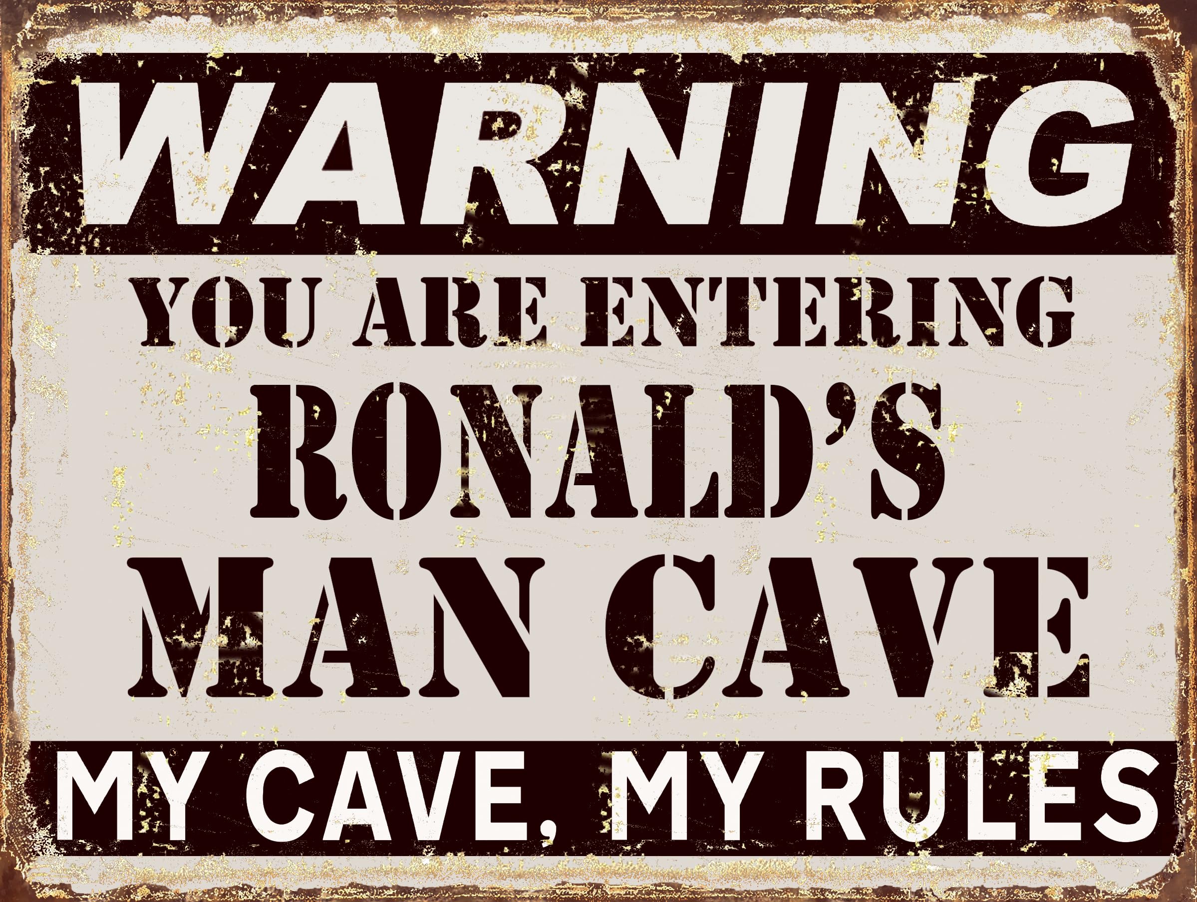 Man Cave metal retro sign (Ronald's)