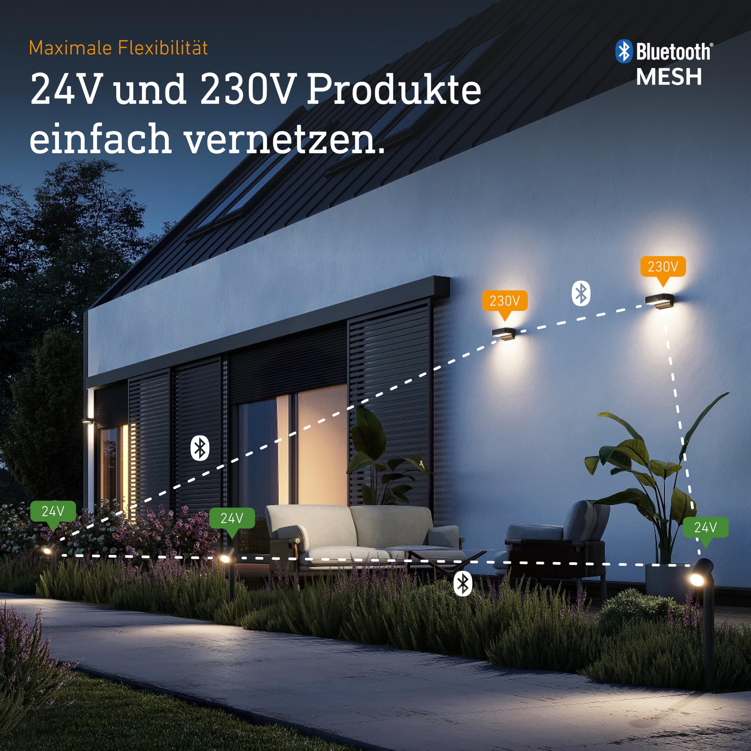 Steinel Wegeleuchte Stela C 24V, 51 cm Höhe, RGBWW Gartenleuchte, 16 Mio. Farben, Dämmerungssensor, dimmbare Pollerleuchte, Zeitschaltuhr, App-Steuerung, Plug & Play, IP65, Anthrazit