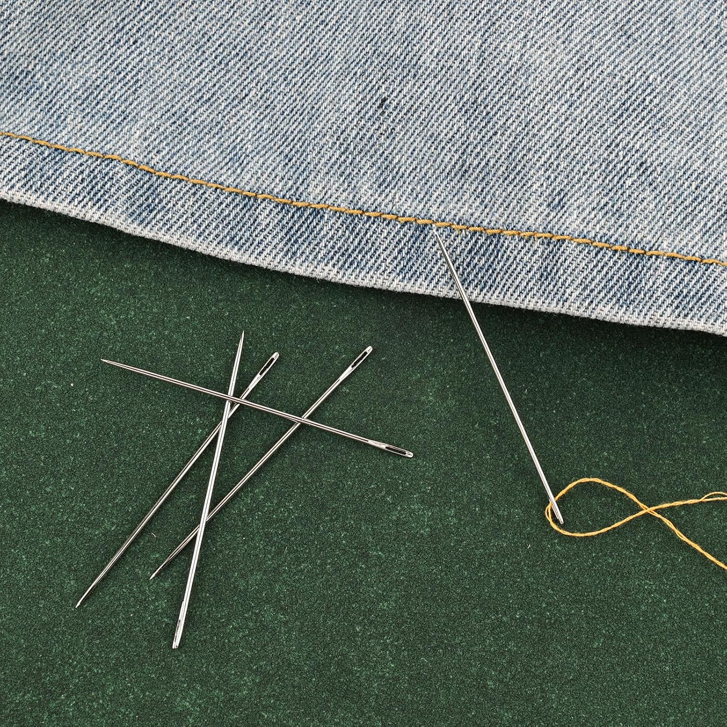 Lineco Book Binding Stainless Steel Needles, Ideally for Sewing Books and Slightly Blunt Point to Reduce Snagging, Perfect Length (Pack of 1) | Ideally for Thread Sewing, Binding and Repairing Papers, Craft Projects, Slightly Blunt Point to Reduce Snagging
