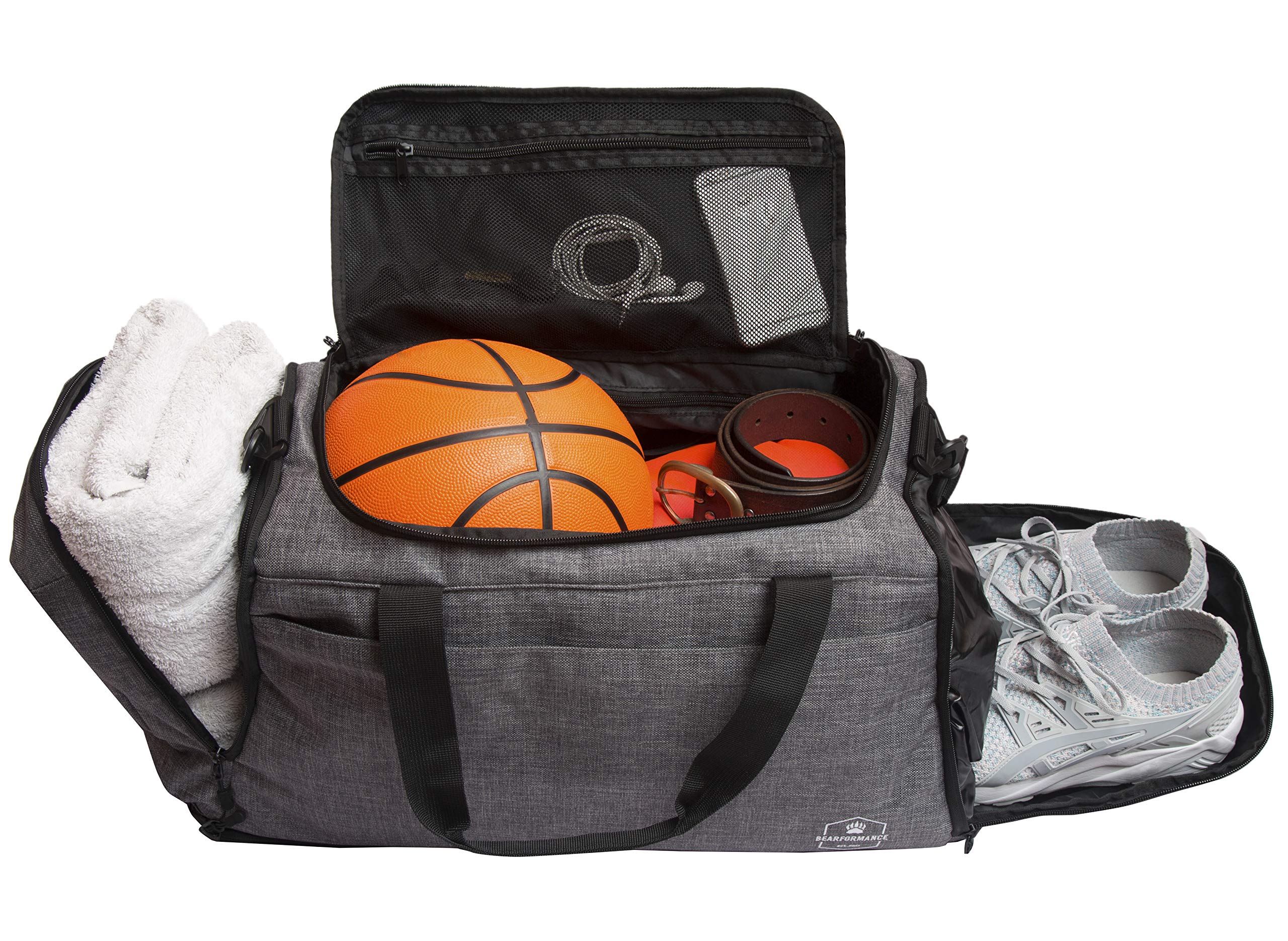 Ultimate Sportbag – Borsa sportiva per uomini e donne con scomparto extra per scarpe e scomparto umido con funzione zaino per sport, allenamento, ym, viaggio