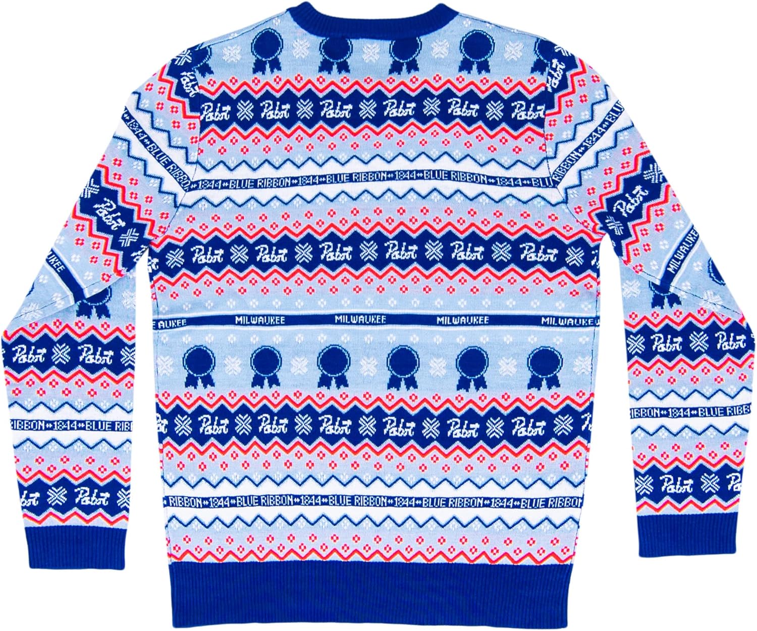 Mad Engine Pabst Fair Isle Beer Adult Unisex Holiday Ugly Christmas Sweater