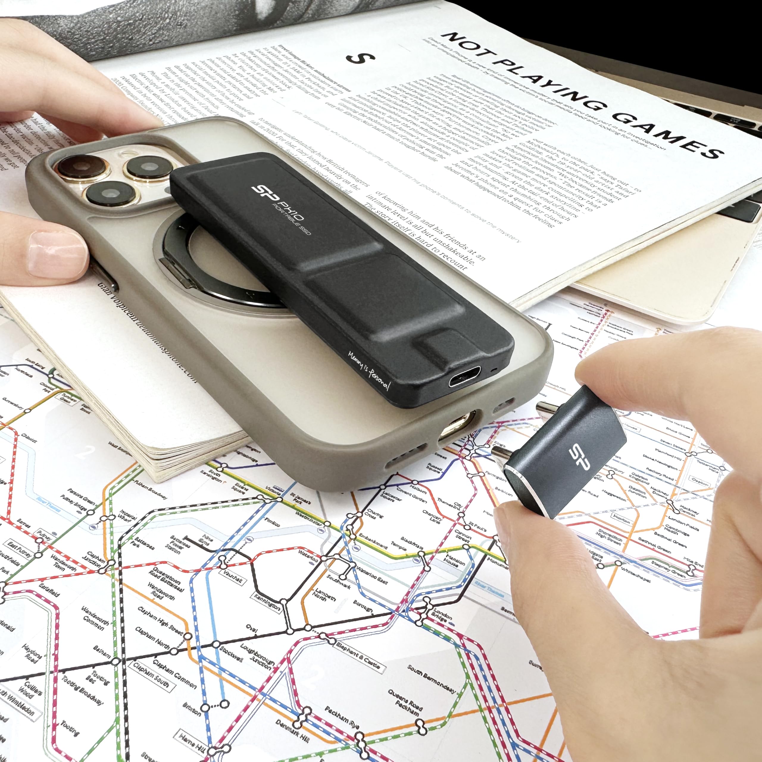 Amazon | Silicon Power 2TB PX10 USB-C 3.2 Gen 2 ポータブルSSD Type