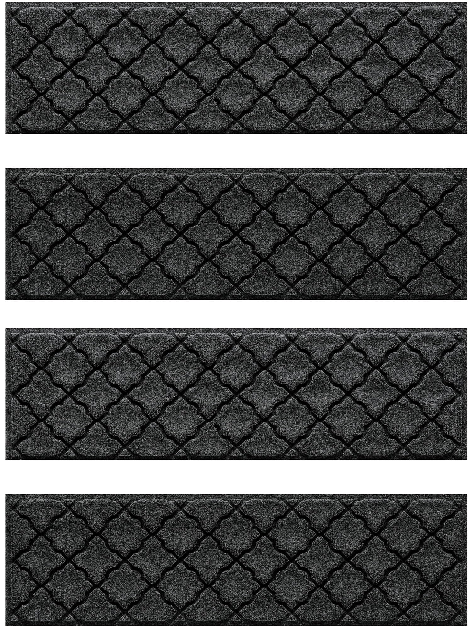 Tapis d'escalier Waterhog antidérapants et durables gris anthracite pour sécuriser vos pas