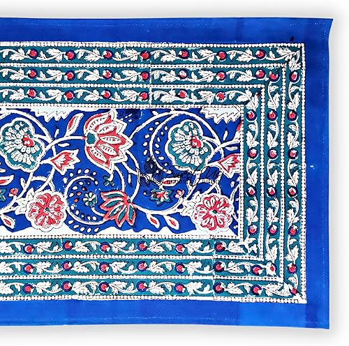 Miniatura 5 de Lotus Dreams - Juego de dos manteles individuales de algodón y una servilleta gris, mantel individual de cocina floral, mantel para interiores y