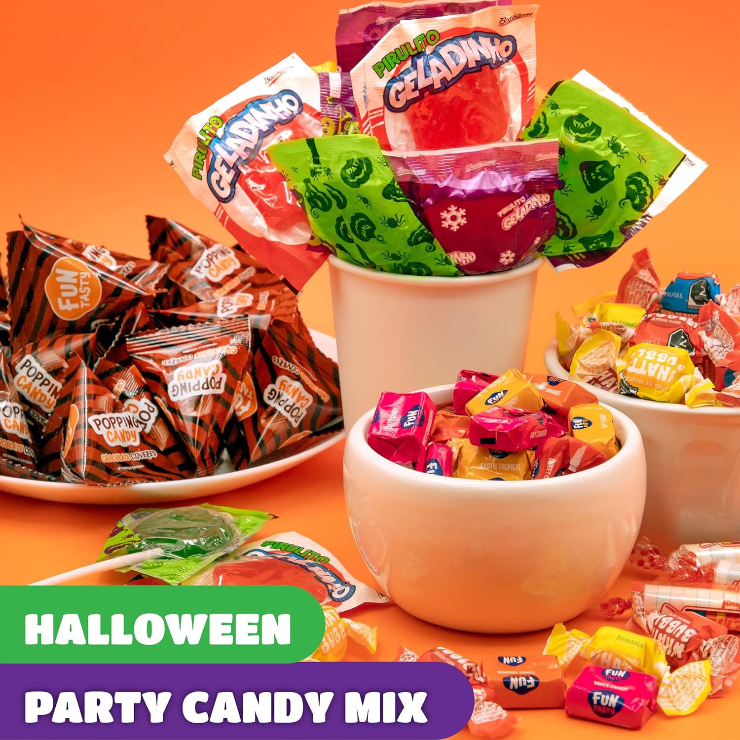 Party Candy Bulk 10-Pound Box - Party Mix - Popping Rocks, Lollipops, Taffies, Gum - Assorted Candy Variety Pack - Candies for Goody Bags and Pinata Fillers