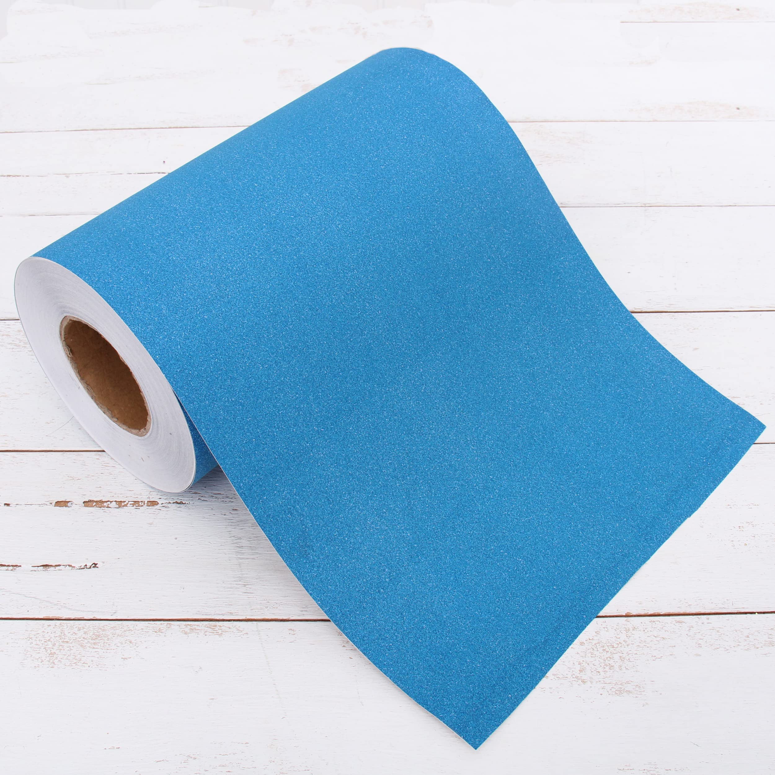 Vinyle autocollant paillettes bleu pour lettrages et décors au mètre