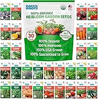 Back to the Roots Heirloom Organic Seeds 30-Pack: Non-GMO USA Grown Herbs, Fruits & Veggies - Beginner Garden Kit, Guaranteed to Grow