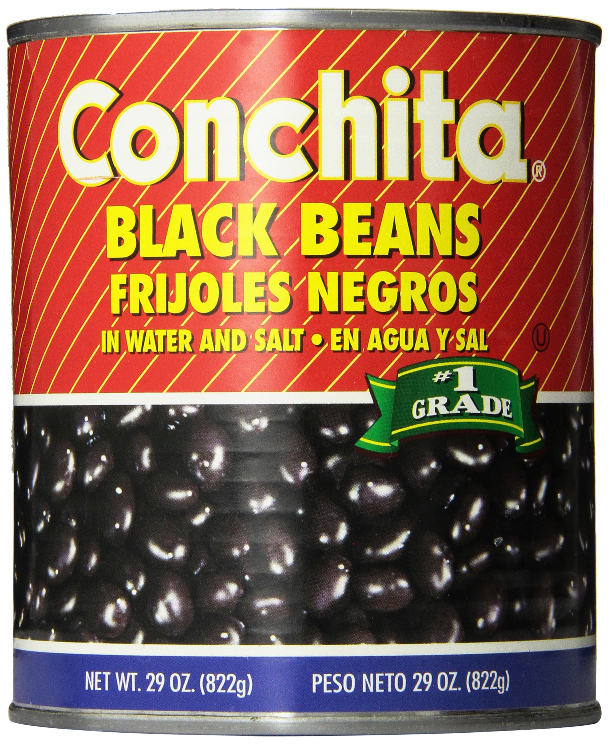 Conchita Foods Beans, Black, W/S, 29-Ounce (Pack of 6)