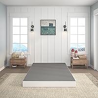 Vista 4 de base de resortes de tamaño King de 7 pulgadas, base de colchón de metal resistente, capacidad de 3000 lbs, de alto perfil, sin ruidos, fácil montaje