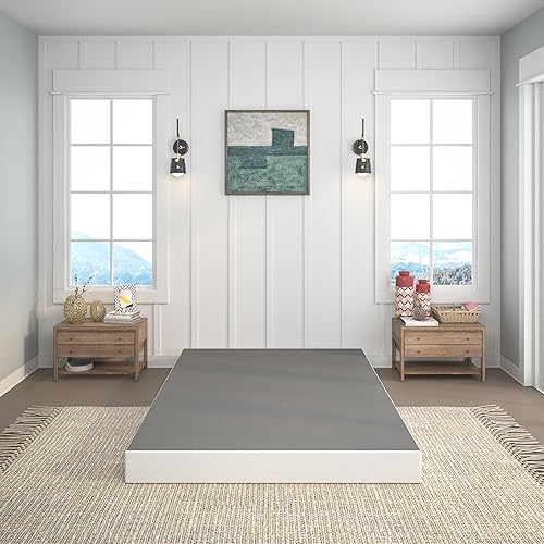Miniatura 4 de Base de resortes de 7 pulgadas para cama tamaño matrimonial, base de colchón de metal resistente, capacidad de 3000 libras, perfil alto, sin ruido,