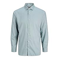 JACK & JONES Shirt Jprblaparker-Maglietta L/S Noos, Goblin Blu